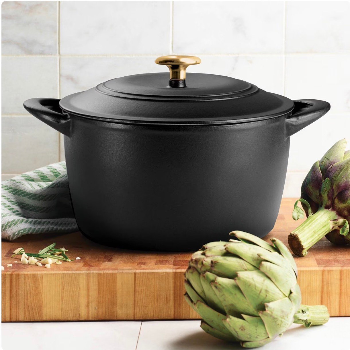 Tramontina Enameled Cast Iron 7-Quart Covered Round Dutch Oven